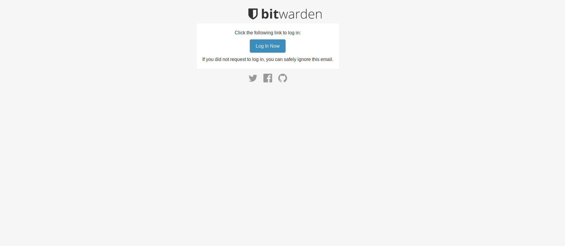 Bitwarden - Admin, Login-Link